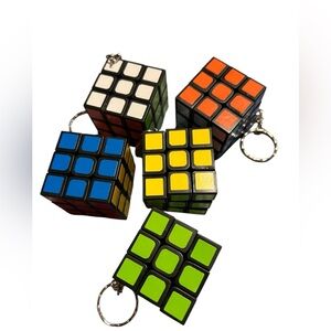 Colorful Cube Keychains/Bag Charms Set of 5